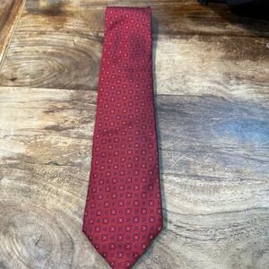 Massimo Bizzocchi Men's Red 100% Silk Neck Tie